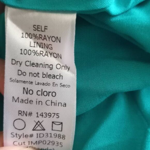 MILLIBON RED DRESS BOUTIQUE Timeless Moments Turquoise Blue Floral Print Midi Dr - Picture 13 of 13